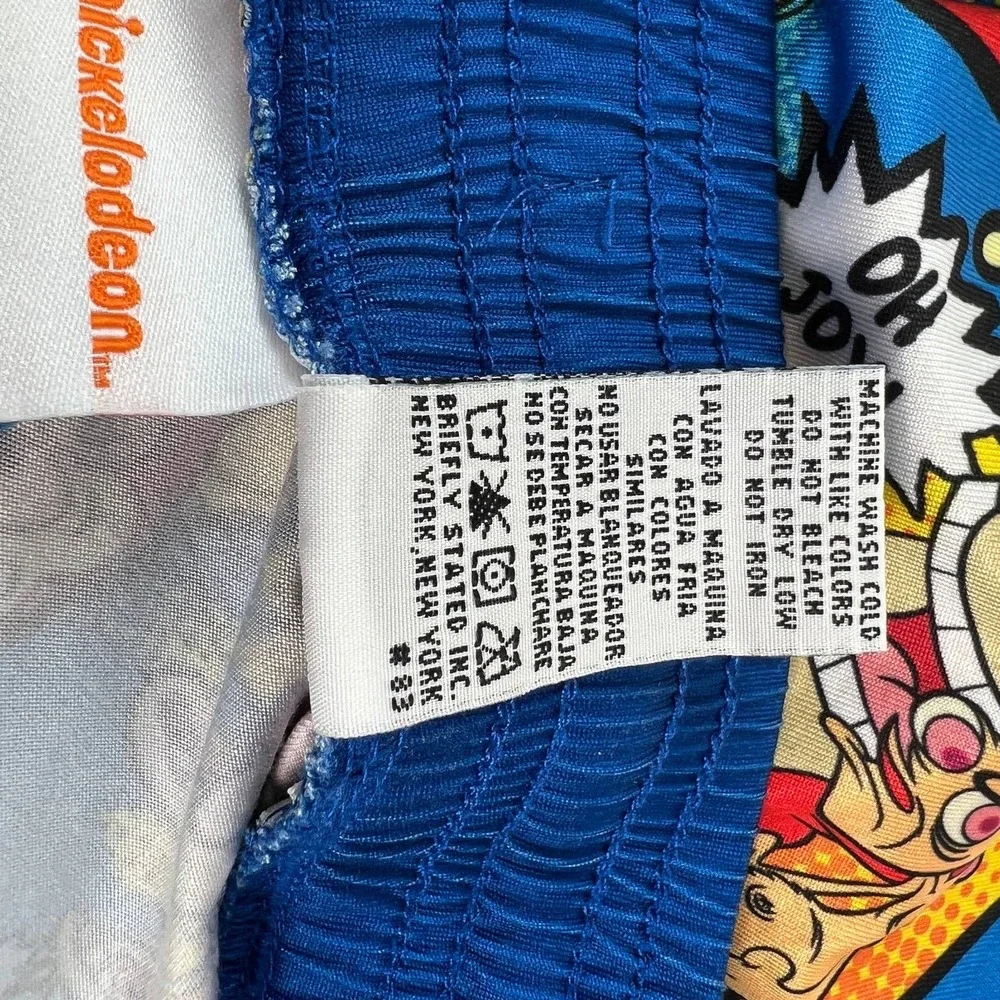 Ren & Stimpy Nickelodeon Happy Happy Joy Shorts‎ Pocket Drawstring Button XL